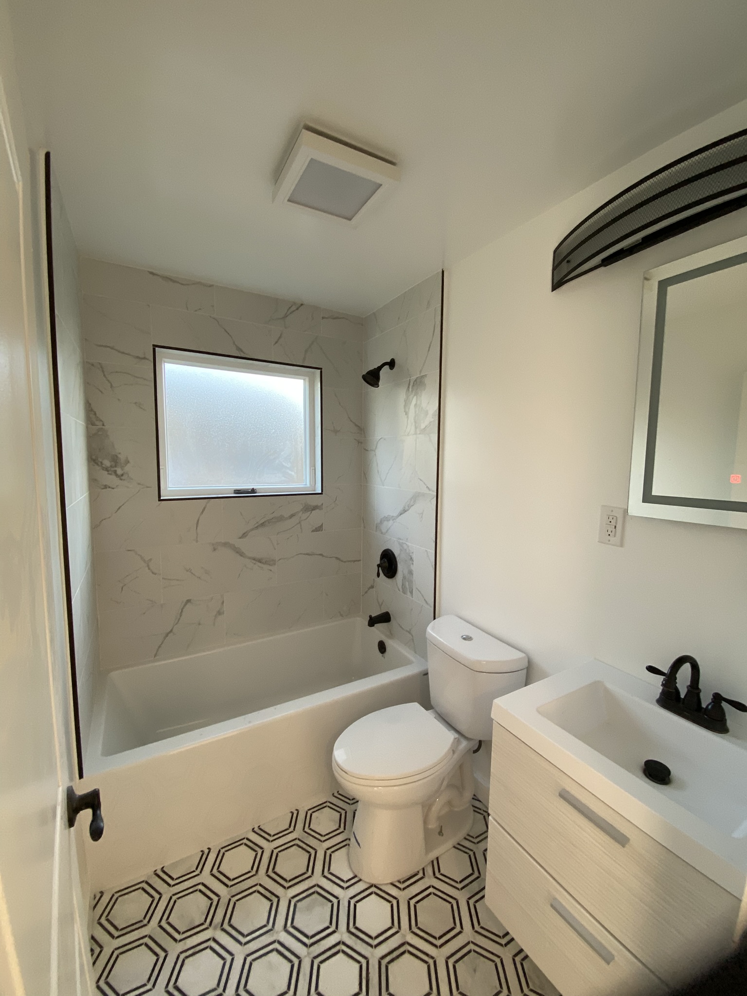 Hexagon Tile Bathroom Renovation